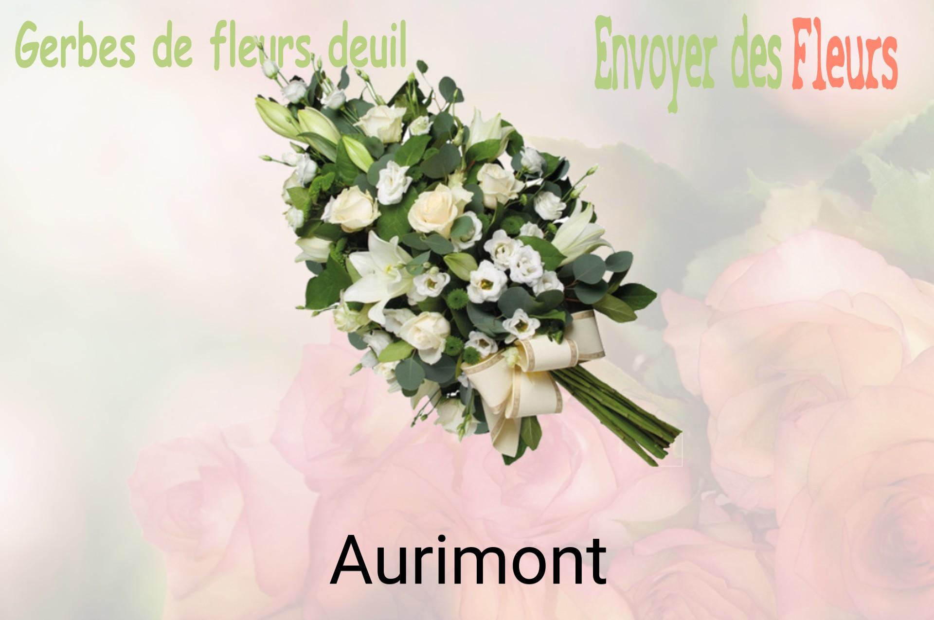 Gerbe de fleurs de deuil livrée à Aurimont